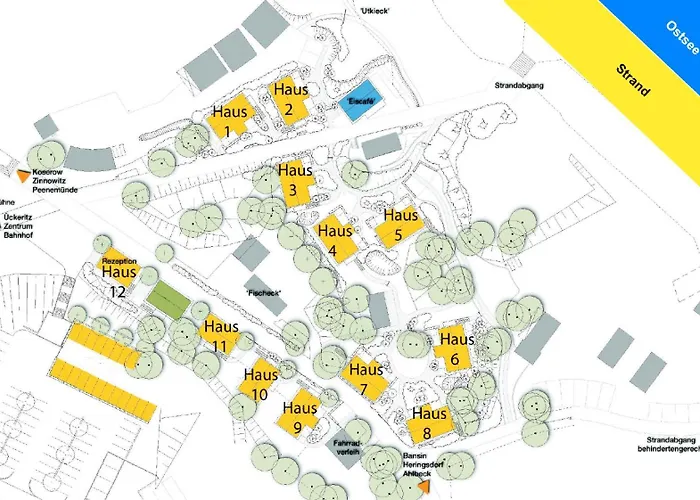 公寓 Duenenhaus Unserusedomde Ca40qm Direkt Am 2i2 于克里茨